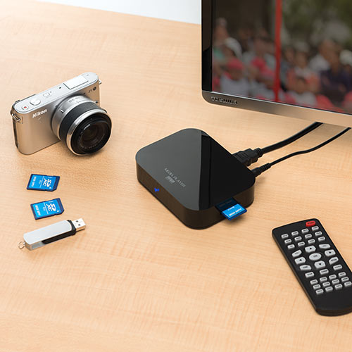 メディアプレーヤー SDカード USBメモリ 動 音楽 写真再生 HDMI VGA コンポジット コンポーネント出力 テレビ再生 400-MEDI022