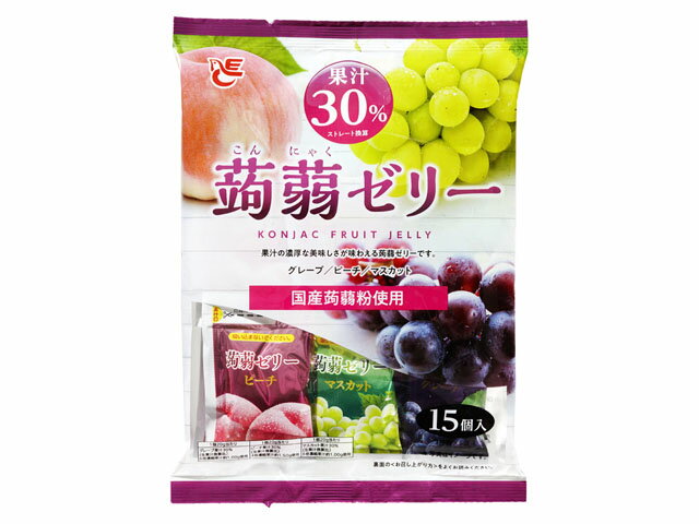 市場 送料無料 果汁30％ 果実 エースベーカリー こんにゃく ゼリー フルーツ 蒟蒻ゼリー 2種×2袋