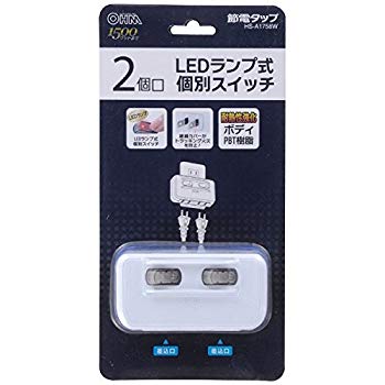 楽天市場】朝日電器 エルパ 耐雷サージ付独立スイッチ付タップ 3コ口 A-S500B(W)(1コ入) | 価格比較 - 商品価格ナビ