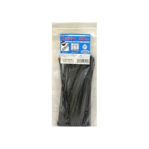 楽天市場】オーム電機 ロックタイ 250mm 耐候・黒 LT-250W100BK