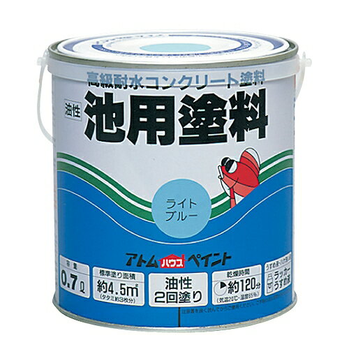 アトムハウスペイント 油性池用塗料0.7L 黒 4缶セット：buckteeth shop