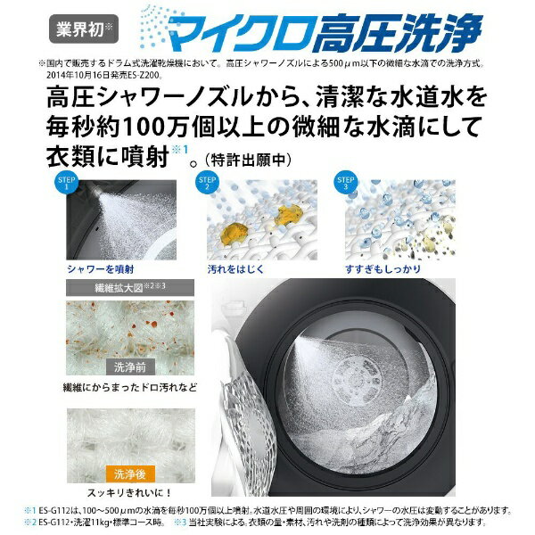 楽天市場】シャープ SHARP ドラム式洗濯乾燥機 ES-G112-TR