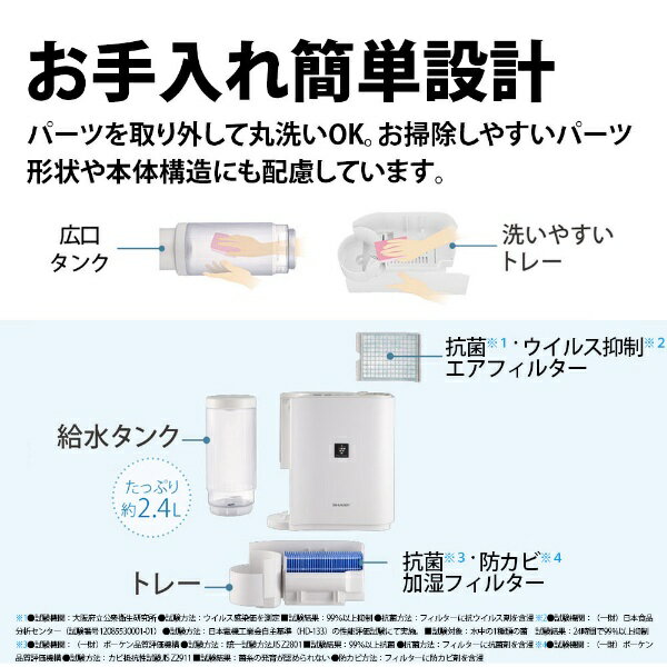 楽天市場】シャープ SHARP プラズマクラスター加湿器 HV-R30-W