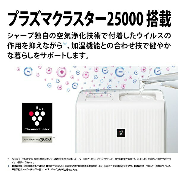 楽天市場】シャープ SHARP プラズマクラスター加湿器 HV-R120-W