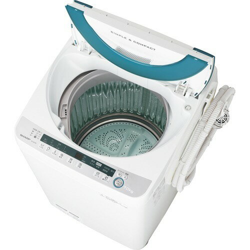 楽天市場】シャープ シャープ 全自動洗濯機 グリーン系 ES-GE70P-G(1台