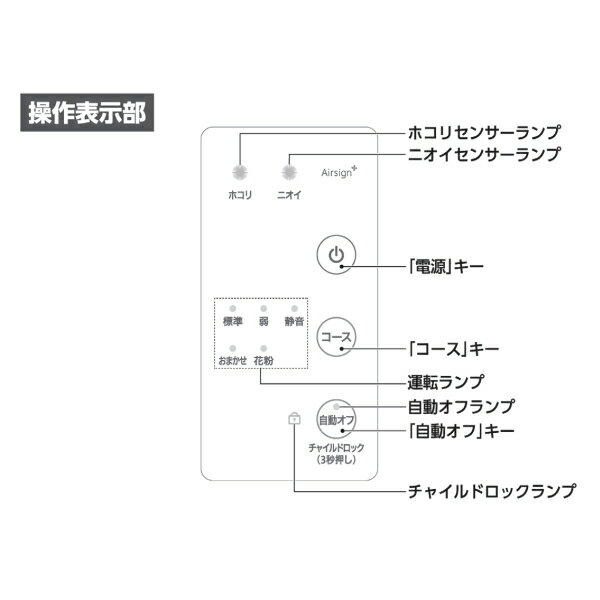 流行のアイテム 象印 空気清浄機 PU-AA50-WAZOJIRUSHI 低騒音設計