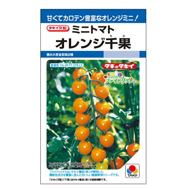 楽天市場 タキイ種苗 野菜種 ミニトマト オレンジ千果 ちか タキイ種苗 価格比較 商品価格ナビ