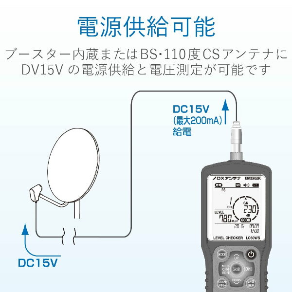 送料無料】ＤＸアンテナ レベルチェッカーLC60WS 説明書付+spbgp44.ru