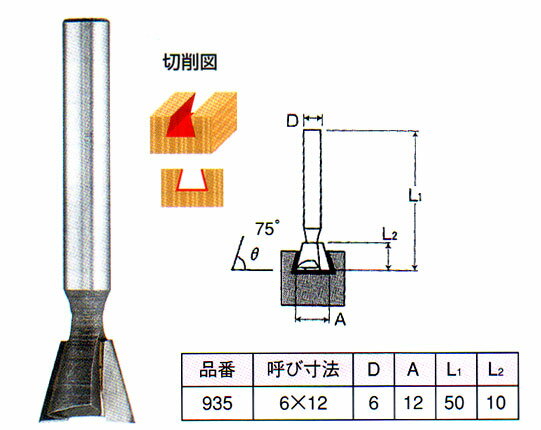 マキタ(Makita)アリ溝ビット A-08311 :20230924023149-01572:N-netshop