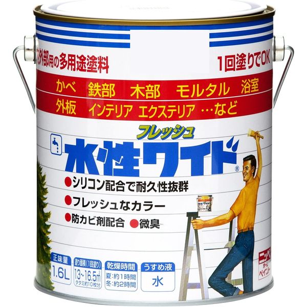 ニッペホームプロダクツ ニッペ 水性フレッシュワイド 1.6L アップルグリーン