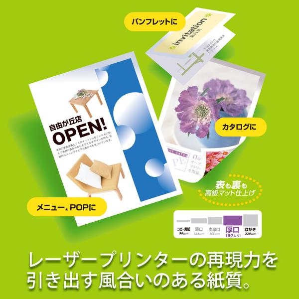 PLUS カラーレーザ用紙 両面マット紙 A4 厚口 PP-120WX-M