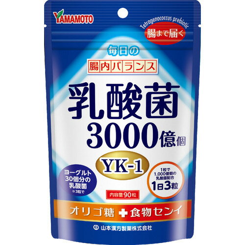 楽天市場】山本漢方製薬 山本漢方 毎日の腸内バランス 乳酸菌粒(90粒