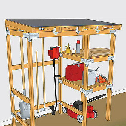 楽天市場 ヤハタホールディングス Diyキット Storage Center 大容量の収納庫組立キット工具やスコップ 芝刈り機など 価格比較 商品価格ナビ