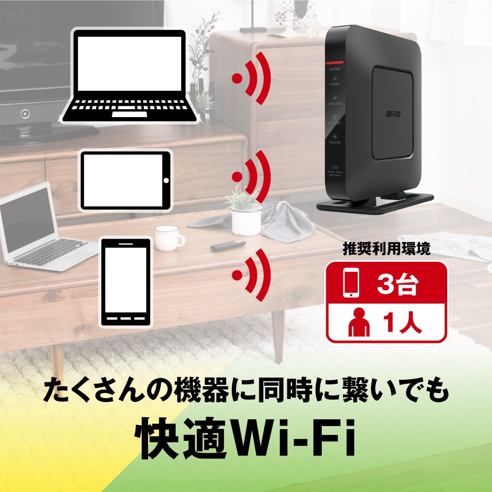 楽天市場】バッファロー buffalo 11n/g/b 無線lan親機 wi-fiルーター エアステーション qrsetup giga dr.wi-fi  bps wsr-300hp/n | 価格比較 - 商品価格ナビ