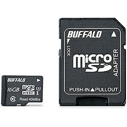 楽天市場 バッファロー Buffalo Uhs I Class1 Microsdhcカード Sd変換アダプター付 16gb Rmsd 016gu1sa 新品 価格比較 商品価格ナビ