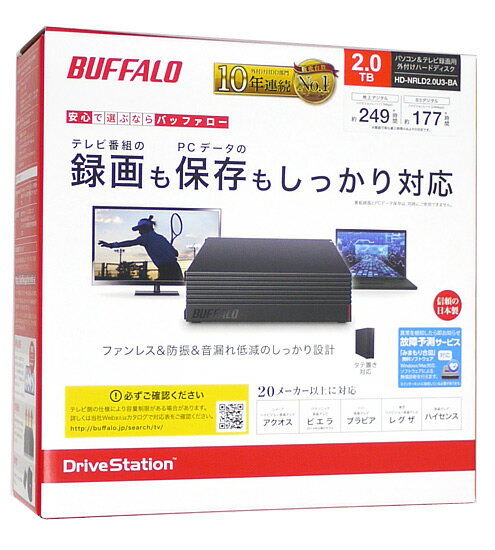 BUFFALO 外付けHDD HD-NRLD2.0U3-BA