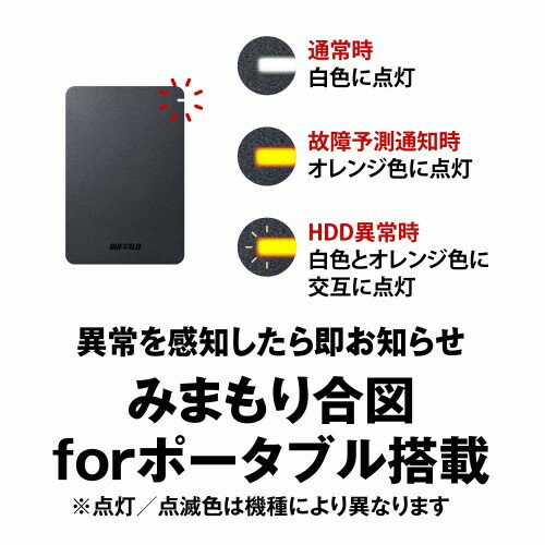 BUFFALO 耐衝撃ポータブルHDD HD-PGF1.0U3-RDA