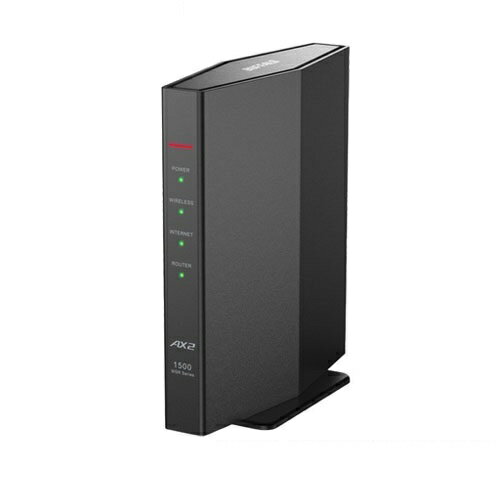 BUFFALO バッファロー Wi-Fi 6 11ax 対応無線LANルーター 1201+300Mbps WSR-1500AX2S/DBK ブラック