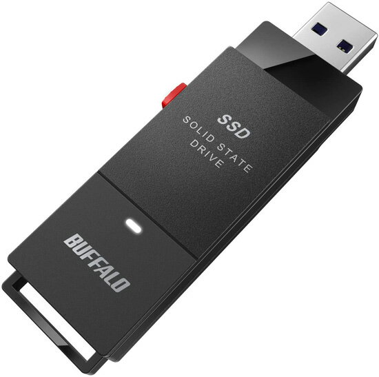 BUFFALO バッファロー モデル SSD-PUT500U3BC/D USB 3.2 Gen1 対応ポータブルSSD 500GB ケーブルレス 直挿し