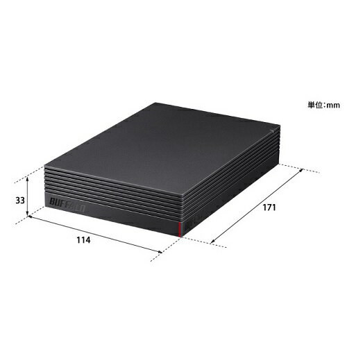 BUFFALO 外付けHDD 4TB ブラック HD-EDS4U3-BE