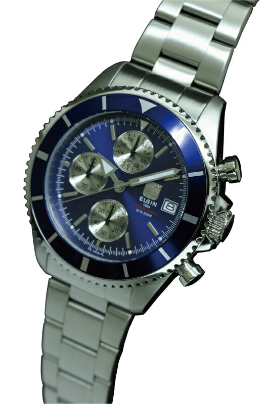 【楽天市場】定慧 エルジン ELGIN クロノ クオーツ メンズ 腕時計 FK1418S-BL ブルー | 価格比較 - 商品価格ナビ