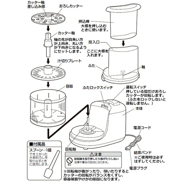 代引可】 山善 電気 大根おろし器 おろしの達人 YDS-350 W メーカー保証1年 tonghoixaydung.vn