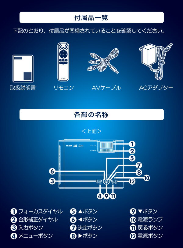 楽天市場】山善 Qriom プロジェクター YLP-80HD | 価格比較 - 商品価格ナビ