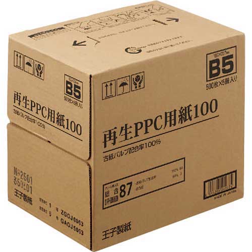 【楽天市場】王子製紙 王子 再生PPC用紙100 OJB5R100 04185 | 価格比較 - 商品価格ナビ