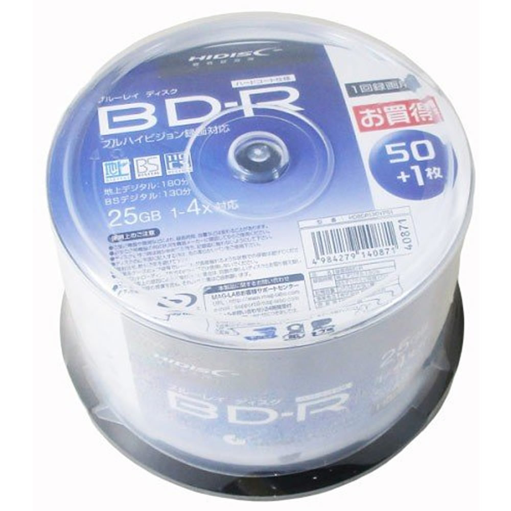 パック HI-DISC BD-R HDBDRDL260RP50 (DL/50枚/6倍速)：笑顔工房 店 パック - shineray.com.br