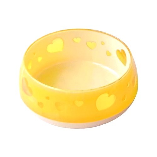 おいしく見えるワン食器 Sサイズ イエローハート(1コ入)