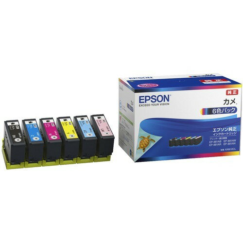【楽天市場】エプソン販売 エプソン インクカートリッジ KAM-6CL カメ EP-881Aシリーズ 6色パック(1セット) | 価格比較