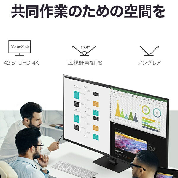 LG 42.5型 USB-C接続 PCモニター 43UN700-BAJP