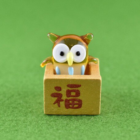 楽天市場 フォーカート かわいい ふくろう 手作り ガラス細工 金の枡入り フクロウ Cyk1044 価格比較 商品価格ナビ
