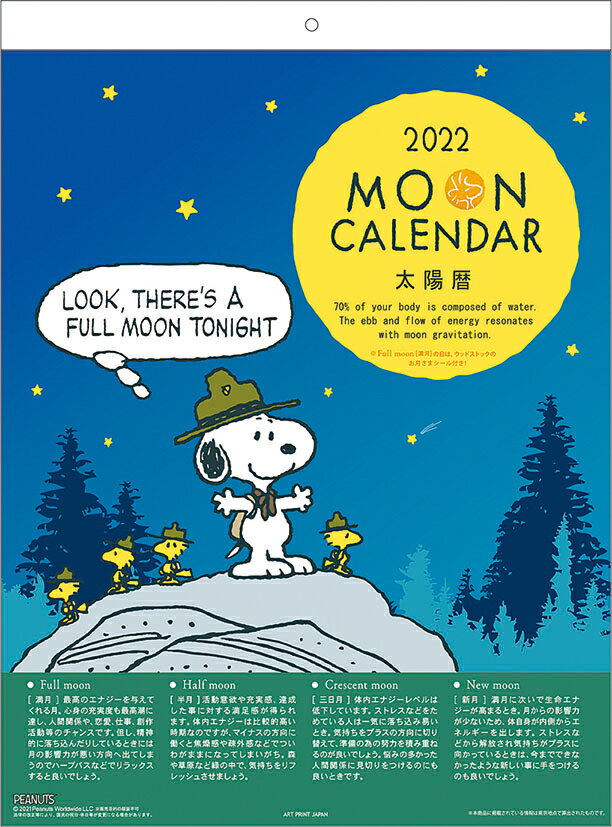 楽天市場 アートプリントジヤパン スヌーピー カレンダー 22年 壁掛け Moon ムーン ピーナッツ Apj キャラクター インテリア 令和4年 暦 価格比較 商品価格ナビ