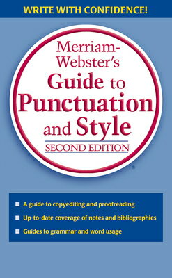 【楽天市場】Merriam-Webster's Guide To Punctuation And Style/MERRIAM WEBSTER ...