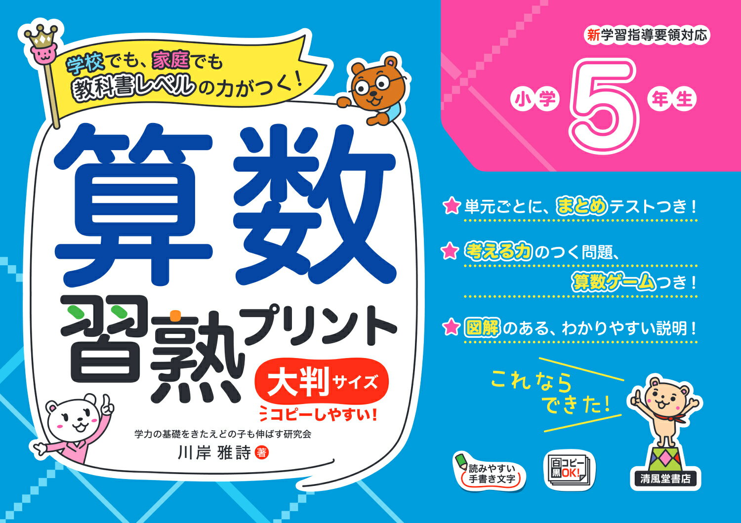 楽天市場 算数習熟プリント小学５年生大判サイズ 清風堂書店 川岸雅詩 価格比較 商品価格ナビ