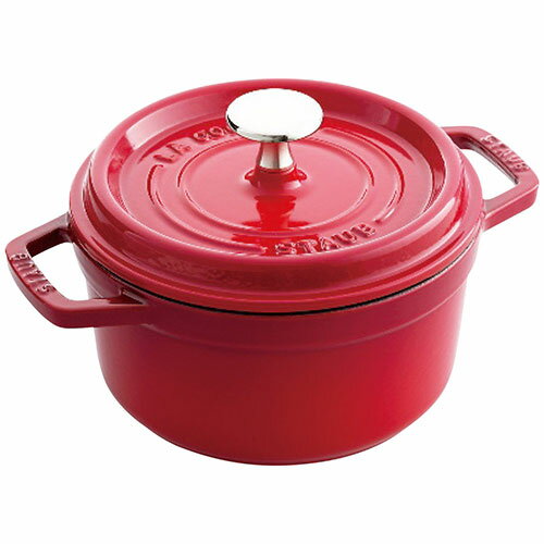 STAUB - □新品□ staub ストウブ ココット ラウンド ブラック 18cmの+