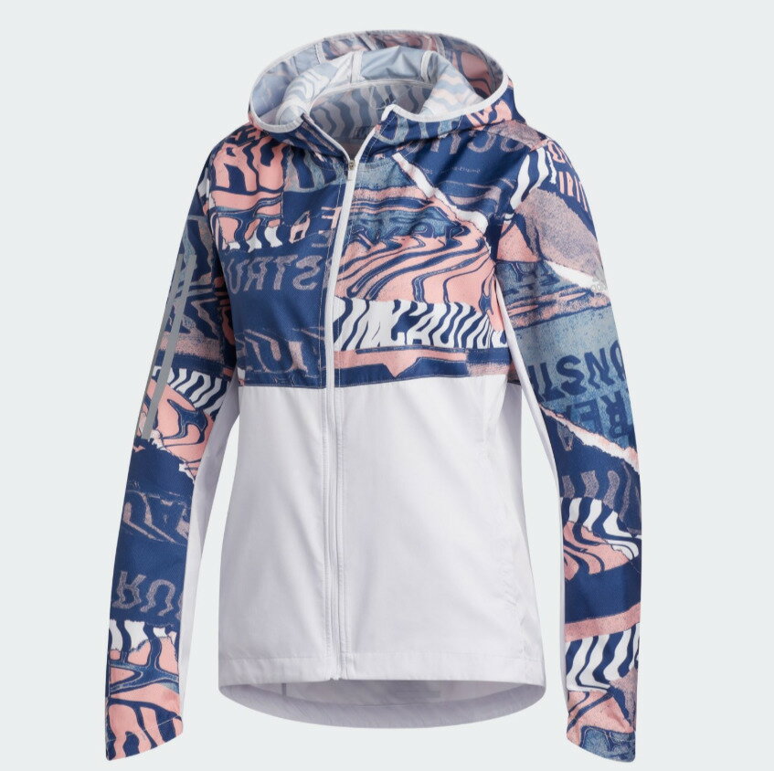 own the run graphic wind jacket