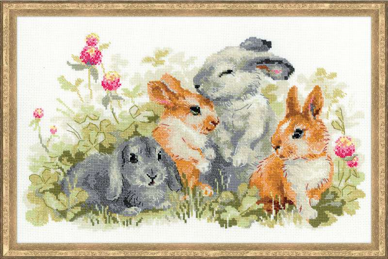 RIOLISクロスステッチ刺繍キット No.1416 Funny Rabbits うさぎ ウサギ 兎  価格比較 - 商品価格ナビ