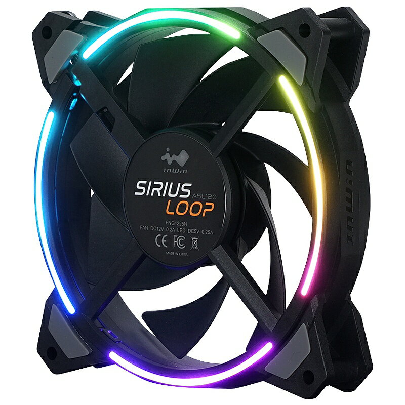 IN WIN｜インウィン RGB LED搭載 120mm ケースファン Sirius Loop ASL120 シングルパック ASL120FAN-1PK