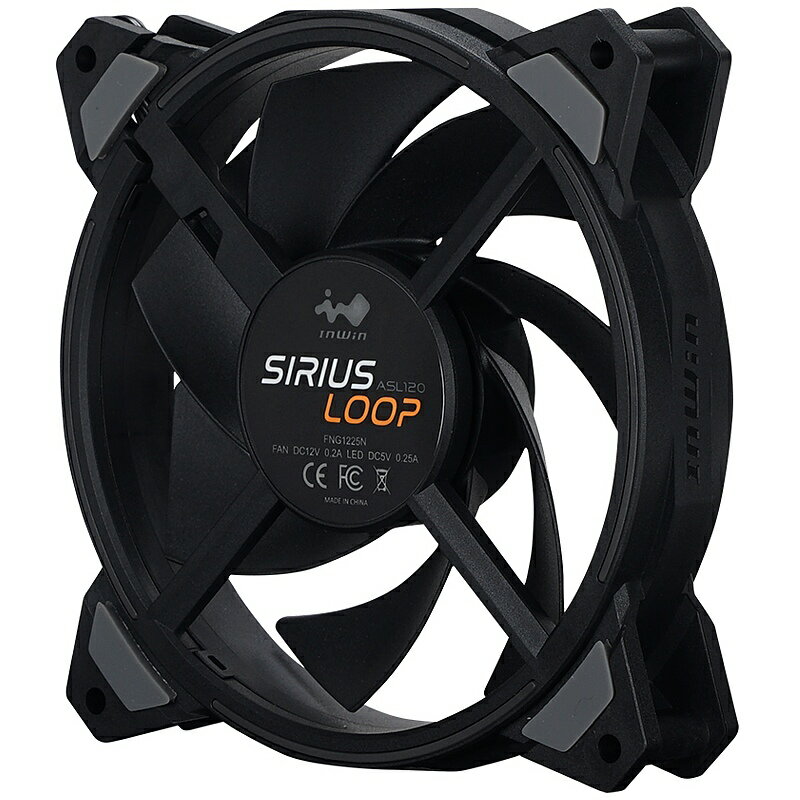 IN WIN｜インウィン RGB LED搭載 120mm ケースファン Sirius Loop ASL120 シングルパック ASL120FAN-1PK