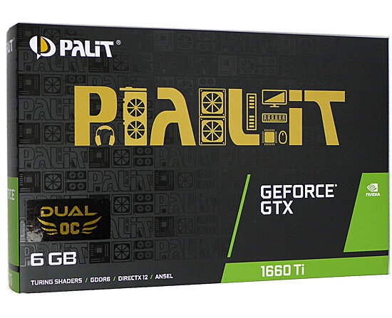 楽天市場】PALIT GeForce GTX1660Ti 6GB Dual OC NE6166TS18J9-1160A 