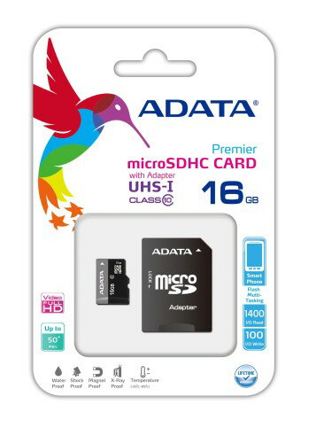 A-DATA microSDHCカード AUSDH16GUICL10-RA1