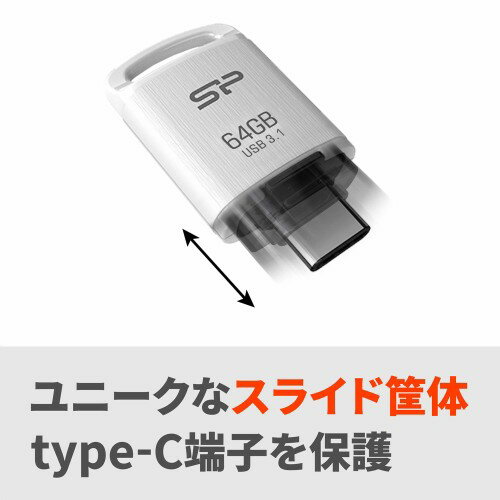 SILICON POWER USBメモリ SP064GBUC3C10V1W