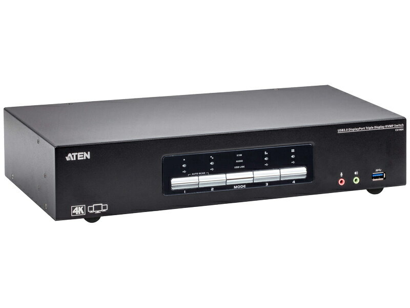 ATEN 2ポート USB-C Gen 1ドッキングスイッチ 電源パススルー対応 us3310