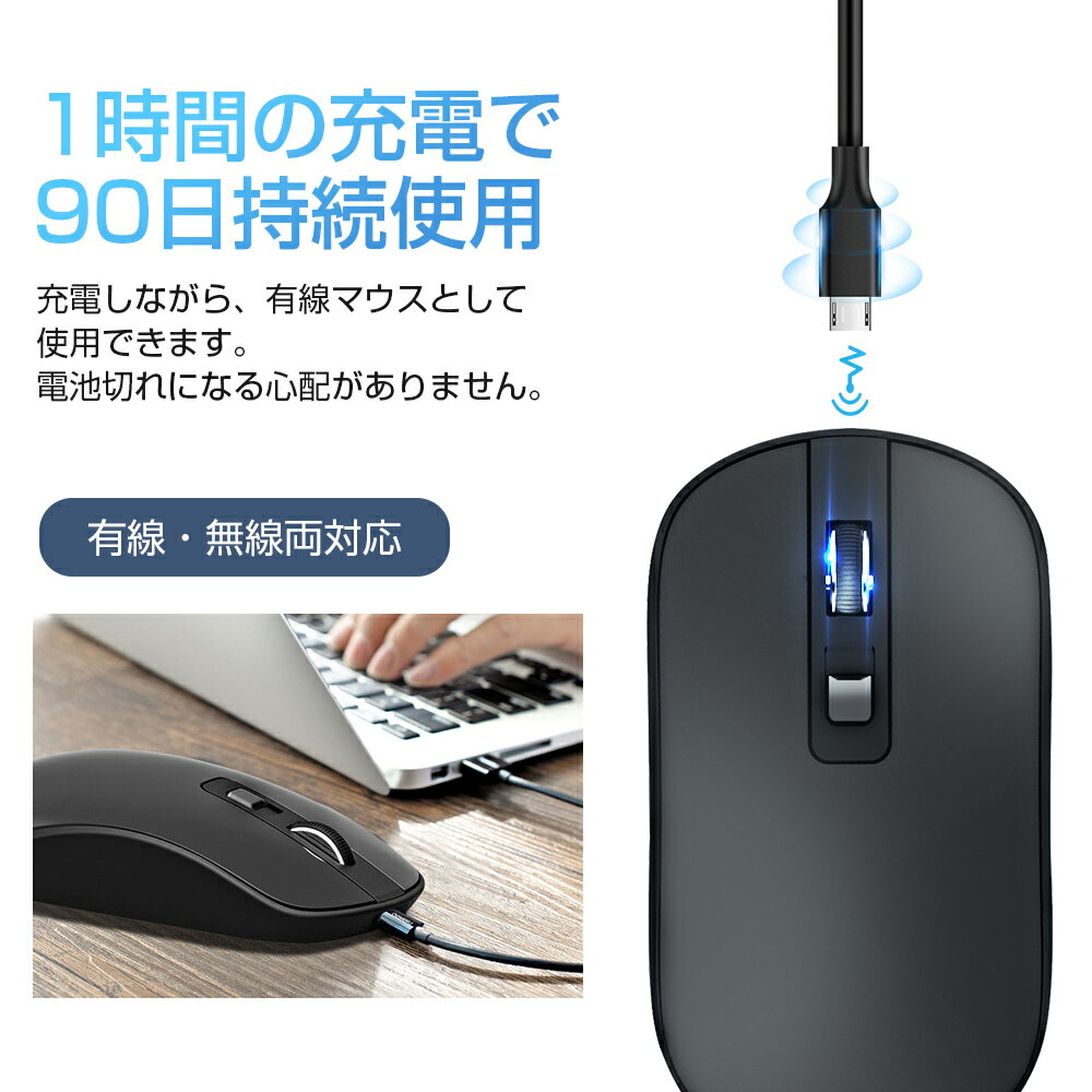 楽天市場 Ginova Usb充電式ワイヤレスマウス ブラック Sb X 価格比較 商品価格ナビ