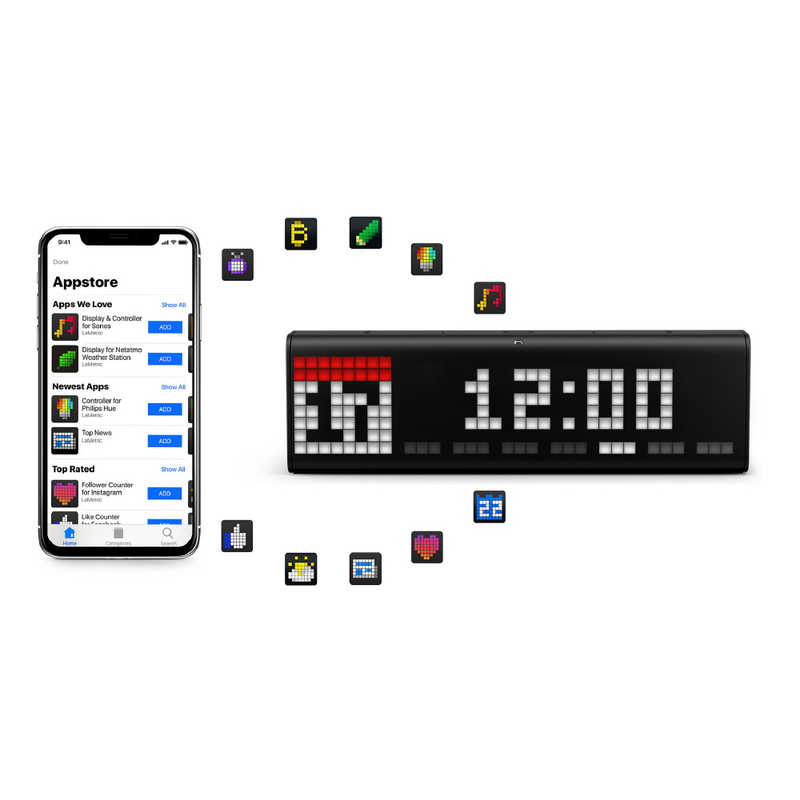 2022年最新春物 LaMetric Time アプリ付きWi-Fi時計 | www