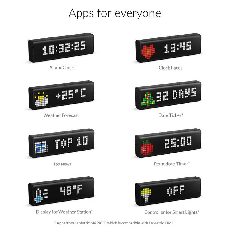 売上値下げ LaMetric Time アプリ付きWi-Fi時計 | www.terrazaalmar.com.ar