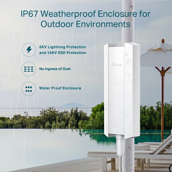 TP-LINK 屋内外対応Wi-Fi 6アクセスポイント EAP610-OUTDOOR