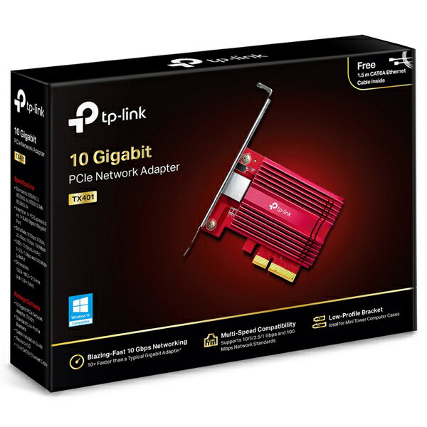 TP-Link TX401 10Gbps PCIe ネットワークアダプタ TX401 | 10 Gigabit PCI Express Network Adapter | TP-Link